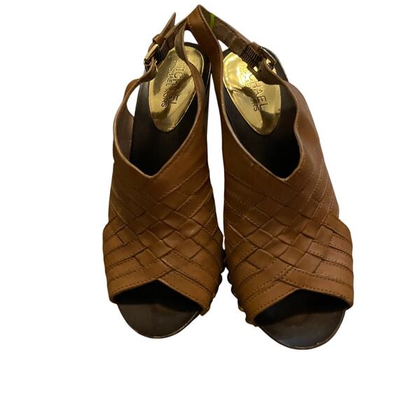 MICHAEL Michael Kors Tan & Gold Harlow Sandal - GUC 6.5 - Picture 2 of 10